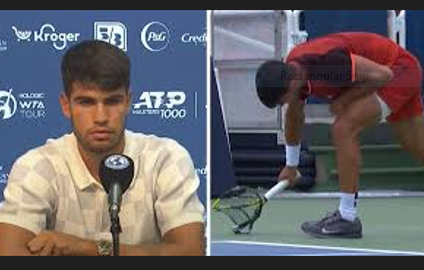 Carlos Alcaraz apologizes for smashing and breaking racket in ‘worst match’ of his career…