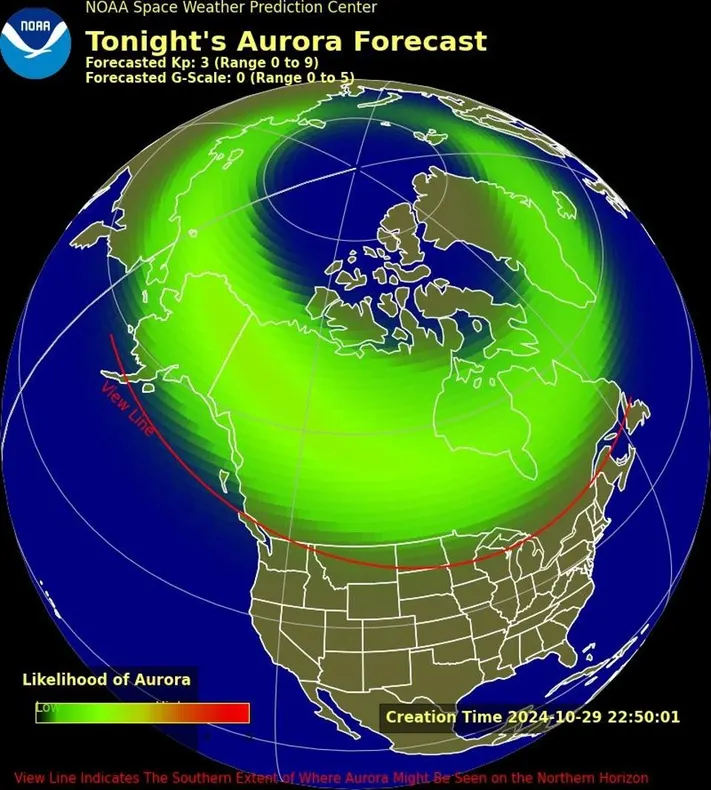 BREAKING NEWS: Just in: Northern Lights Could Be Visible In More States Tonight Than Previously Forecast: Here’s The Updated Prediction and…