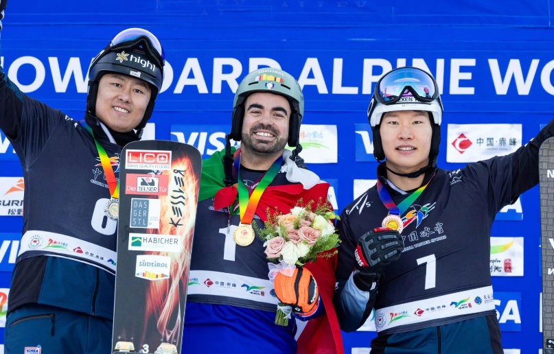 BREAKING NEWS: Kim Sang-kyum wins her maiden Alpine snowboarding World Cup medal…