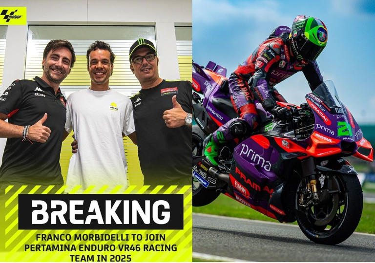 GOOD NEWS: Franco Morbidelli to join Pertamina Enduro VR46 Racing Team in 2025…