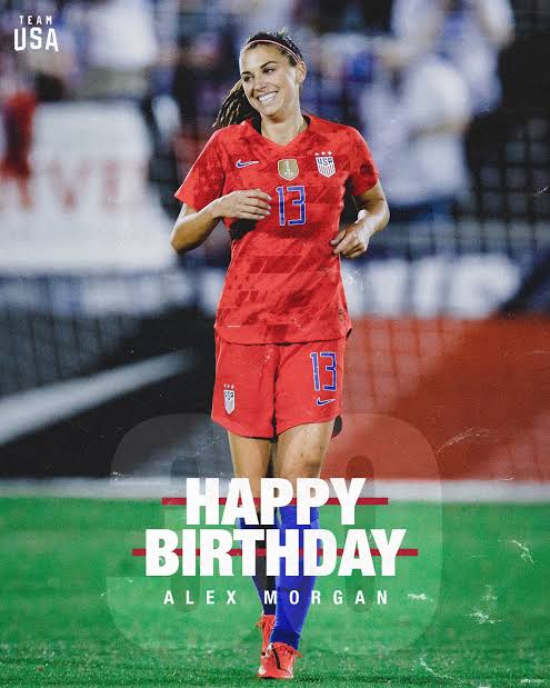 Happy birthday 🎉 🥳 🧁🎂🌹: today is Solo Alex Morgan birthday 🎉🥳🧁🎂🌹 let wish her happy birthday 🎉🥳🧁🎂….