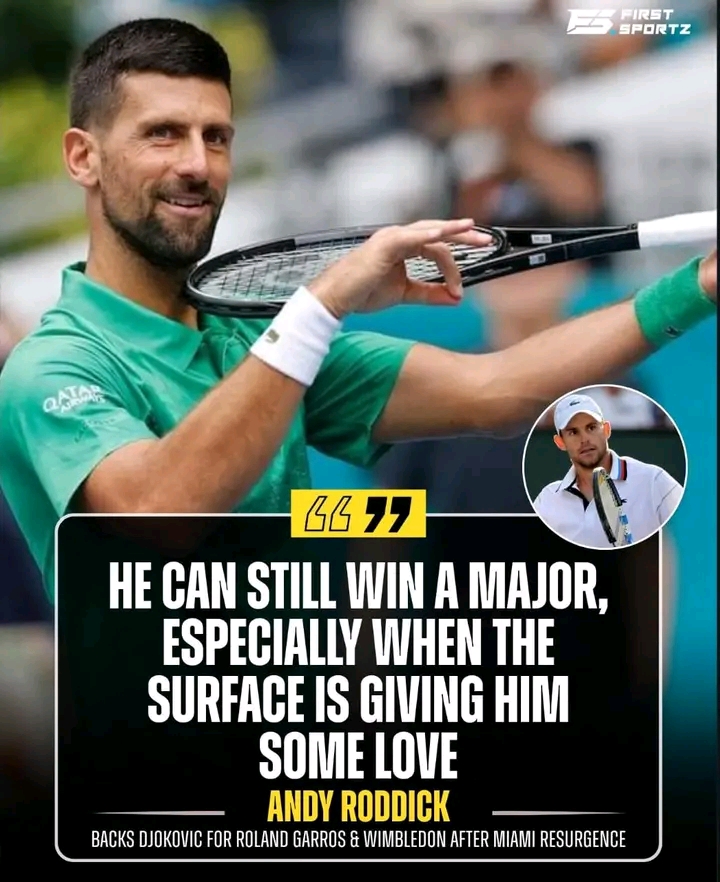 Novak Djokovic’s prospects at Wimbledon and Roland Garros are discussed by Andy Roddick.  Read the article: