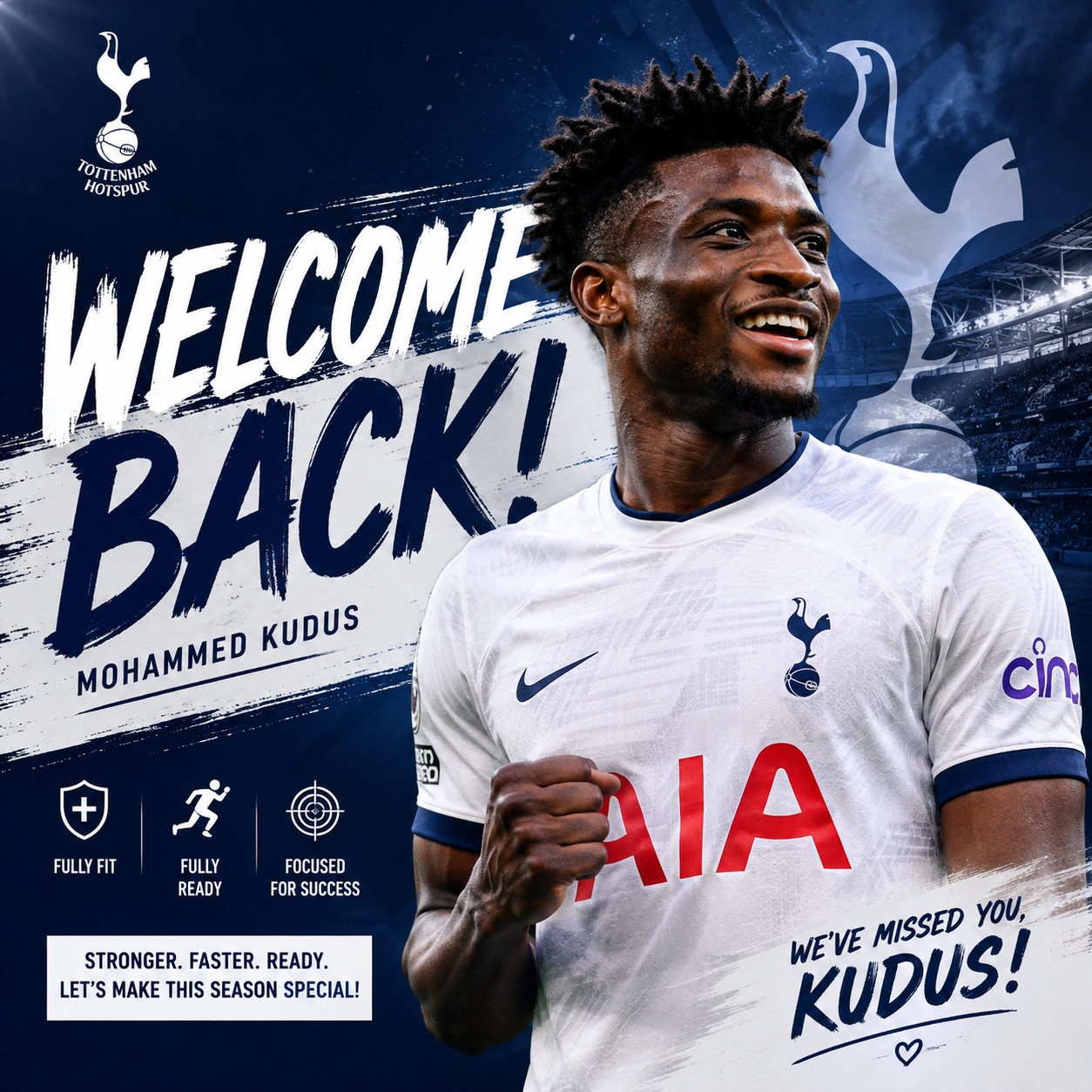 HUGE BOOST FOR SPURS: Tottenham Star Mohammed Kudus Declared Fully Fit, Set to Return Strong for Spurs This Season…